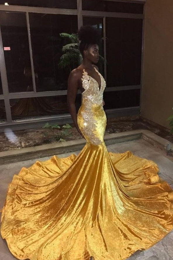 yellow mermaid prom dresses One Shoulder Lace Long Dress Professional Cleaning Only KissProm Mermaid Ruffles Strapless Mermaid