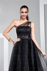 Empire asymmetrical ankle length modest backless mother's dress-Ballbella