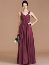 Empire Sweetheart Sleeveless Ruched Chiffon Bridesmaid Dresses-Ballbella
