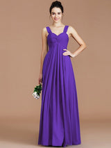 Empire Sweetheart Sleeveless Ruched Chiffon Bridesmaid Dresses-Ballbella