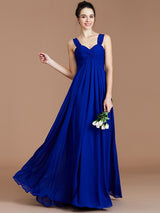Empire Sweetheart Sleeveless Ruched Chiffon Bridesmaid Dresses-Ballbella