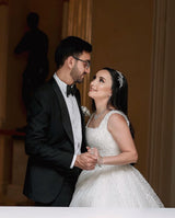 Fabulous Long Ivory A-line Sleeveless Beading Wedding Dress With Lace-Ballbella