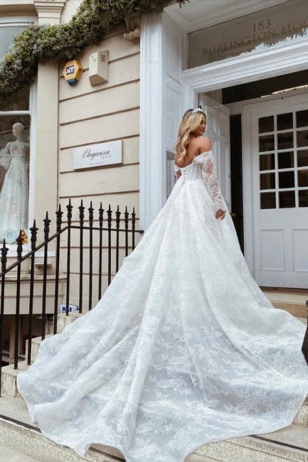 Fabulous Sweetheart Long Sleevess Long Lace Wedding Dresses Online Fabulous Sweetheart Long Sleevess Long Lace Wedding Dresses Online