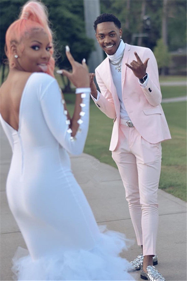 Fashion Pink Slim Fit Prom Men Suit Fashion Pink Slim Fit Prom Men Suit
