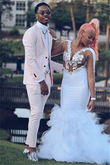 Fashion Pink Slim Fit Prom Men Suit-Ballbella