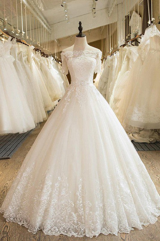 ball gown long sleeves off-the-shoulder floor-length lace applique dresses ball gown long sleeves off-the-shoulder floor-length lace applique dresses Beautiful Ball-gown Lace