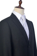Gentle Black Tweed Notch Lapel Two Buttons Mens Suits for Formal-Ballbella