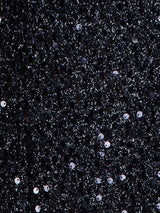 Glamorous Black Evening Dress Lace Sequin Bateau Mermaid Formal Dress Off The Shoulder Floor Length Occasion Dress wedding guest dress-Ballbella