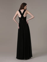 Glamorous Celebrity Dresses A Line Cut Out Elegant See Through Chiffon Festival Dress-Ballbella