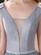 Glamorous Evening Dress A-Line Jewel Neck Lace Floor-Length Lace Formal Dinner Dresses-Ballbella