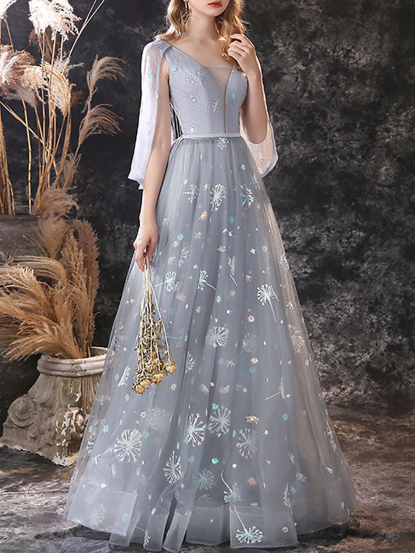Glamorous Evening Dress A-Line Jewel Neck Lace Floor-Length Lace Formal Dinner Dresses Glamorous Evening Dress A-Line Jewel Neck Lace Floor-Length Lace Formal Dinner Dresses