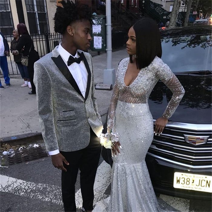 suits that go with silver dress Prom Suits To Match Silver Dress