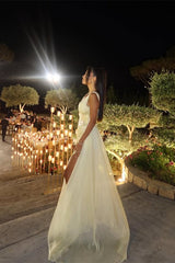Gorgeous Daffodil Asymmetrical Sequins One Shoulder Prom Dresses With High Slit Ruffle-Ballbella