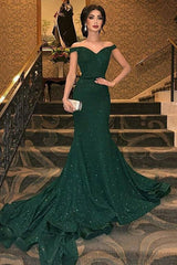Gorgeous One-shoulder Applique Prom Dresses Long Sleevess Side Slit Chic Evening Dresses with Belt-Ballbella