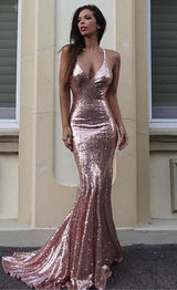 Ballbella offers Gorgeous Sequins V-Neck Mermaid Sequins Prom Party Gowns at a cheap price from  to Mermaid hem. Be the prom  belle with our Gorgeous yet affordable Sleevelessstyles .