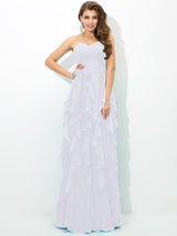 Gorgeous Sweetheart Layers Sleeveless Long Chiffon Bridesmaid Dresses-Ballbella