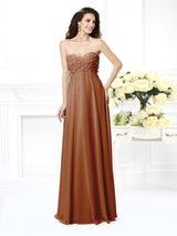 Gorgeous Sweetheart Sleeveless Long Chiffon Bridesmaid Dresses-Ballbella