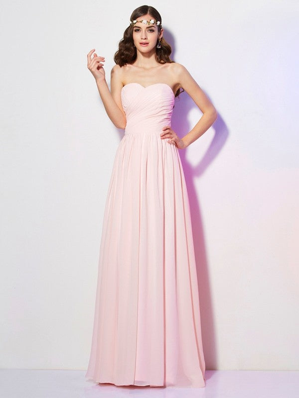 Gorgeous Sweetheart Sleeveless Long Pleats Chiffon Bridesmaid Dresses Gorgeous Sweetheart Sleeveless Long Pleats Chiffon Bridesmaid Dresses