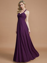 Gorgeous Sweetheart Sleeveless Ruched Chiffon Bridesmaid Dresses-Ballbella