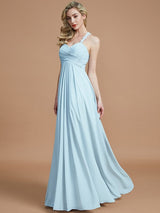 Gorgeous Sweetheart Sleeveless Ruched Chiffon Bridesmaid Dresses-Ballbella