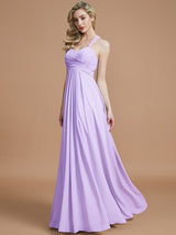 Gorgeous Sweetheart Sleeveless Ruched Chiffon Bridesmaid Dresses-Ballbella