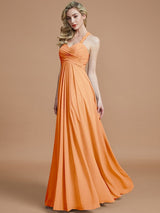 Gorgeous Sweetheart Sleeveless Ruched Chiffon Bridesmaid Dresses-Ballbella