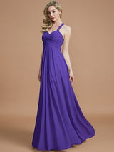 Gorgeous Sweetheart Sleeveless Ruched Chiffon Bridesmaid Dresses-Ballbella