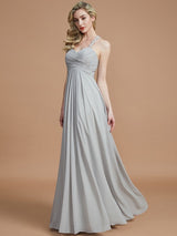 Gorgeous Sweetheart Sleeveless Ruched Chiffon Bridesmaid Dresses-Ballbella