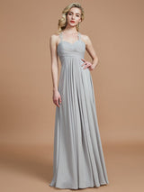 Gorgeous Sweetheart Sleeveless Ruched Chiffon Bridesmaid Dresses-Ballbella