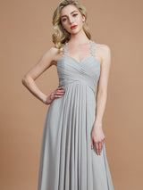 Gorgeous Sweetheart Sleeveless Ruched Chiffon Bridesmaid Dresses-Ballbella