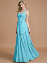 Gorgeous Sweetheart Sleeveless Ruched Chiffon Bridesmaid Dresses-Ballbella