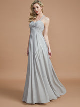 Gorgeous Sweetheart Sleeveless Ruched Chiffon Bridesmaid Dresses-Ballbella