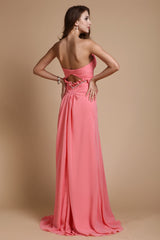 Gorgeous Sweetheart Sleeveless Ruffles Chiffon Long Bridesmaid Dresses-Ballbella