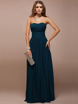 Gorgeous Sweetheart Sleeveless Ruffles Long Bridesmaid Dresses-Ballbella