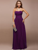 Gorgeous Sweetheart Sleeveless Ruffles Long Bridesmaid Dresses-Ballbella