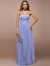 Gorgeous Sweetheart Sleeveless Ruffles Long Bridesmaid Dresses-Ballbella