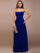 Gorgeous Sweetheart Sleeveless Ruffles Long Bridesmaid Dresses-Ballbella