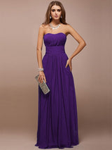 Gorgeous Sweetheart Sleeveless Ruffles Long Bridesmaid Dresses-Ballbella