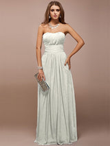 Gorgeous Sweetheart Sleeveless Ruffles Long Bridesmaid Dresses-Ballbella