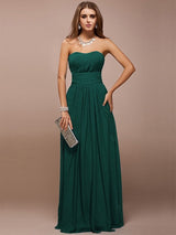 Gorgeous Sweetheart Sleeveless Ruffles Long Bridesmaid Dresses-Ballbella