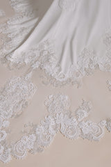 Halter Lace Applique Mermaid Wedding Dress | Ballbella Design-Ballbella