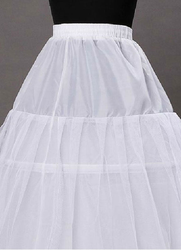 Ivory Taffeta A Line 1 Layer 3 Hoop Wedding Petticoats-Ballbella