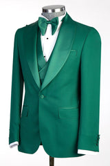 Jade Peaked Lapel 3-Piece Prom Suit-Ballbella