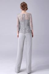 Jewel long sleeves lace boeknot mother's suit-Ballbella