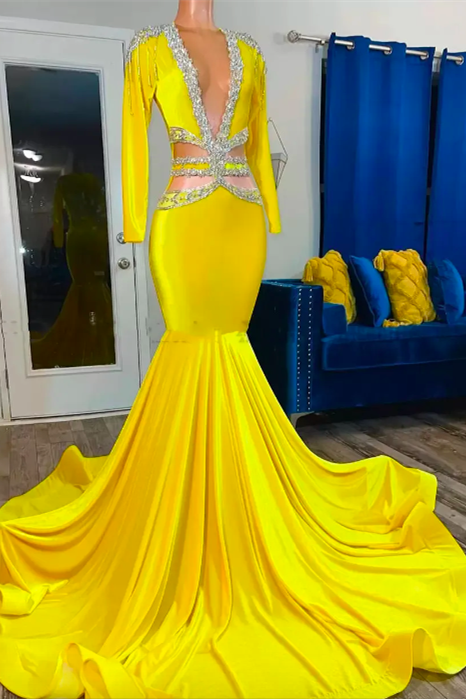 Jewel Mermaid Lace Sequined Beaded Floor-length Long Sleeve Prom Dress Jewel Mermaid Lace Sequined Beaded Floor-length Long Sleeve Prom Dress