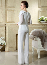 Jewel ruffles Long Sleeves Vintage Mother’s suit-Ballbella