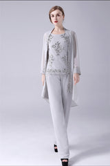 Jewel Strap Lace Sleeveless Casual mother's dress-Ballbella