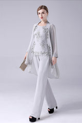 Jewel Strap Lace Sleeveless Casual mother's dress-Ballbella