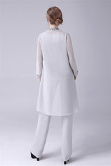 Jewel Strap Lace Sleeveless Casual mother's dress-Ballbella