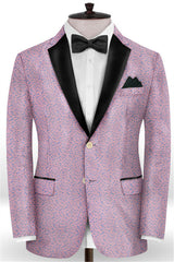 Lavender Slim Fit Prom Outfits Men Suits Designer Two Pieces Jacquard-Ballbella